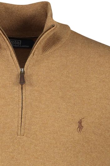 Polo Ralph Lauren trui opstaande kraag bruin wol