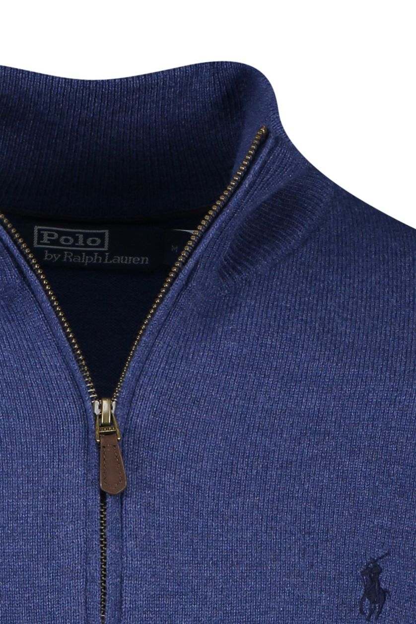 Wollen Polo Ralph Lauren trui opstaande kraag blauw