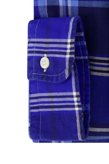 Polo Ralph Lauren casual overhemd slim fit blauw geruit katoen
