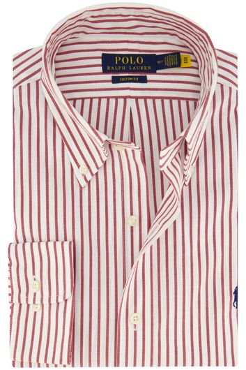 Polo Ralph Lauren casual overhemd normale fit rood gestreept katoen