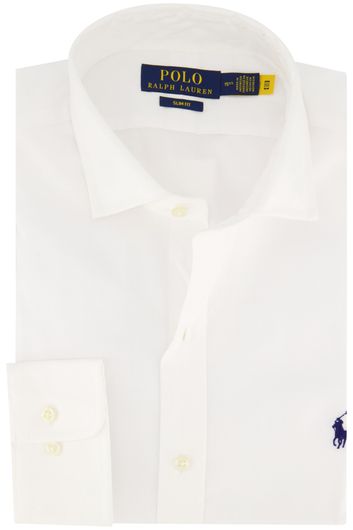 Polo Ralph Lauren Slim Fit zakelijk overhemd wit effen 100% katoen