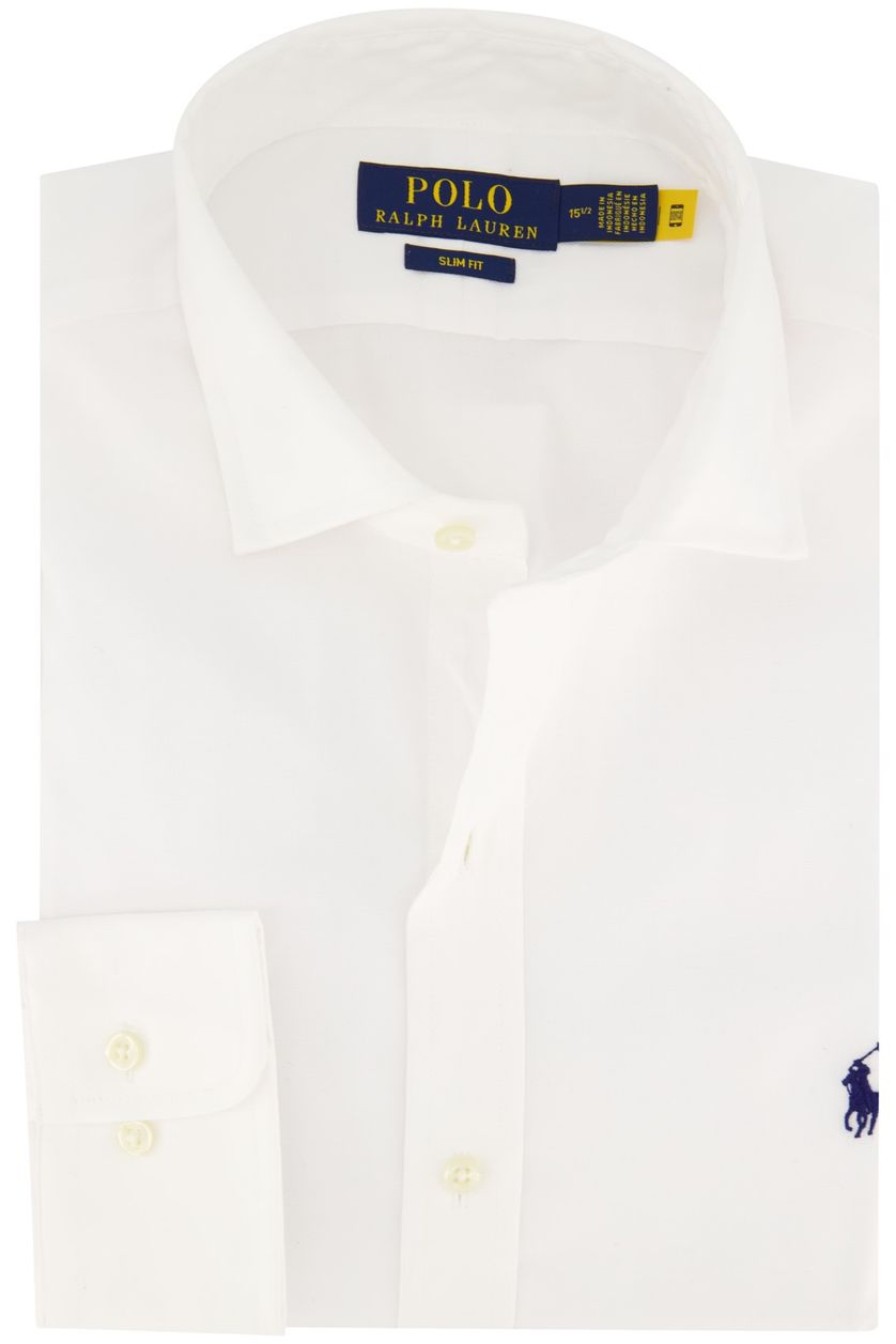 Polo Ralph Lauren zakelijk overhemd slim fit wit effen katoen