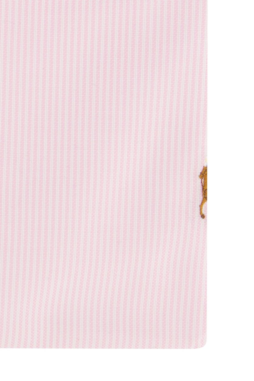 Polo Ralph Lauren casual overhemd slim fit roze gestreept 100% katoen