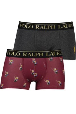 Polo Ralph Lauren Katoenen Polo Ralph Lauren boxershorts 2-pack rood/grijs geprint