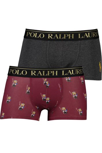 Polo Ralph Lauren 2-pack boxershorts rood/ grijs geprint katoen