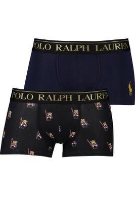 Polo Ralph Lauren Polo Ralph Lauren 2-pack boxershorts navy/zwart geprint katoen