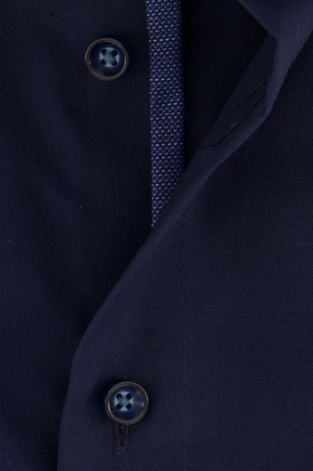 Olymp business overhemd Luxor Comfort Fit donkerblauw effen katoen