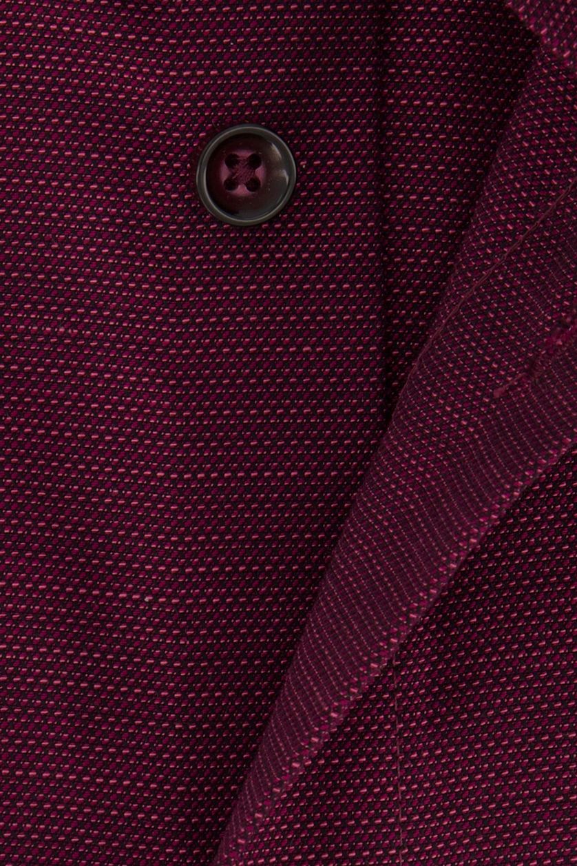 Bordeaux Olymp overhemd mouwlengte 7 effen katoen
