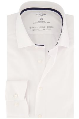 Olymp Olymp overhemd normale fit wit strijkvrij katoen