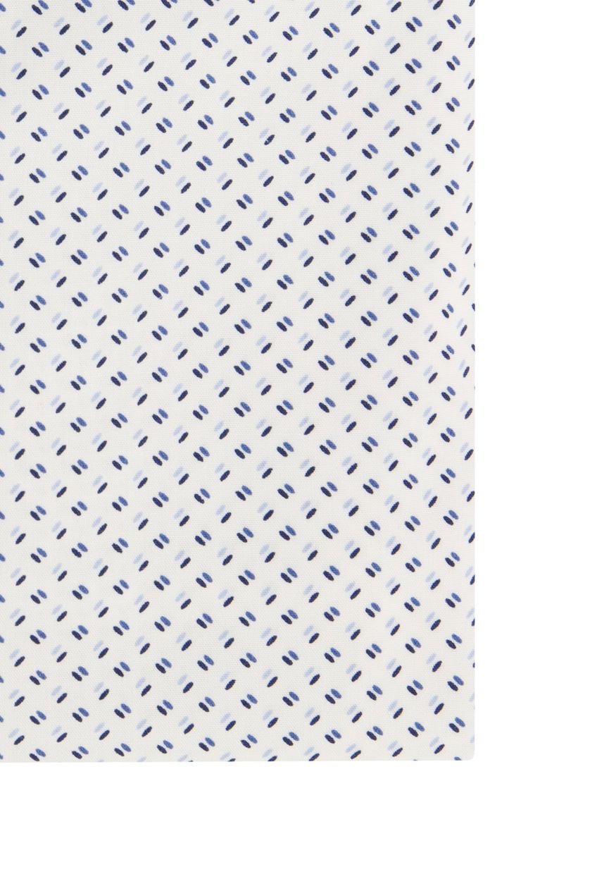 Wit geprint Olymp overhemd mouwlengte 7 katoen