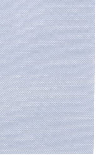 Olymp overhemd mouwlengte 7 slim fit lichtblauw gemêleerd katoen