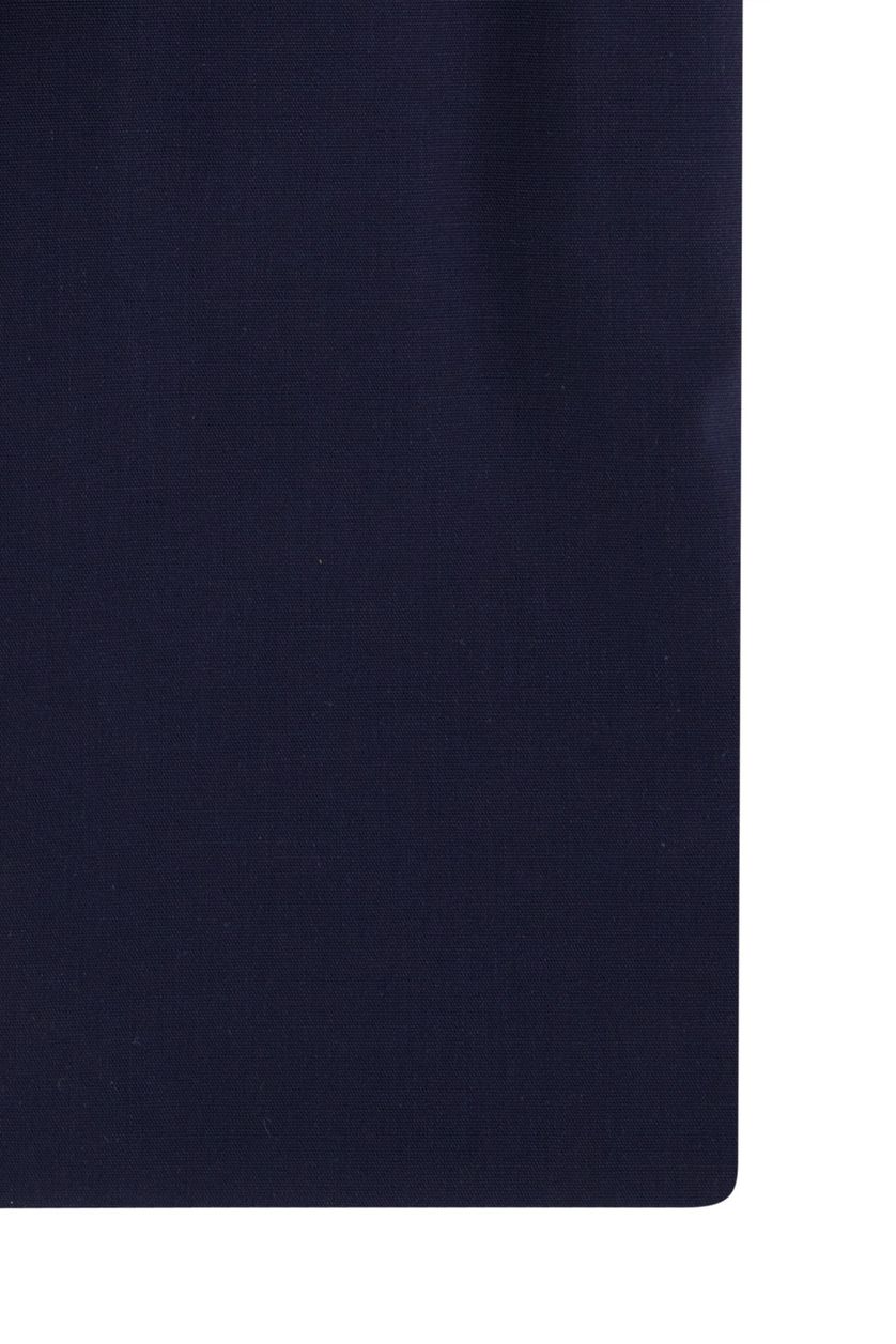 Olymp overhemd donkerblauw effen katoen mouwlengte 7