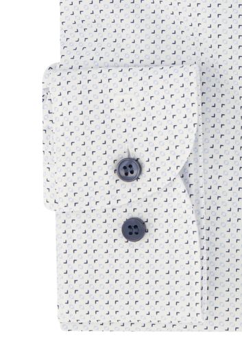 Olymp overhemd slim fit wit geprint katoen