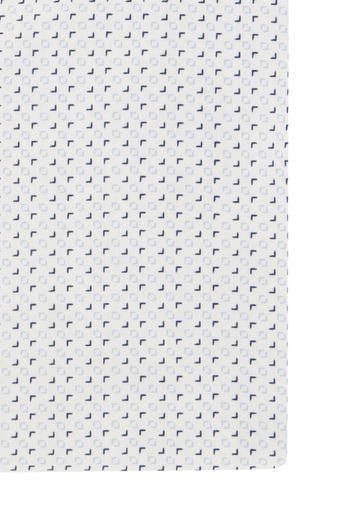 Olymp overhemd mouwlengte 7 slim fit wit geprint katoen