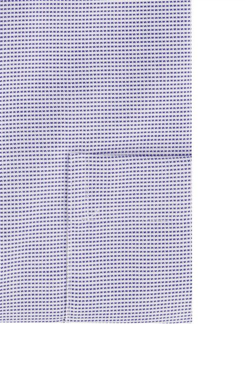 Eterna overhemd korte mouw Modern Fit lichtblauw geprint katoen