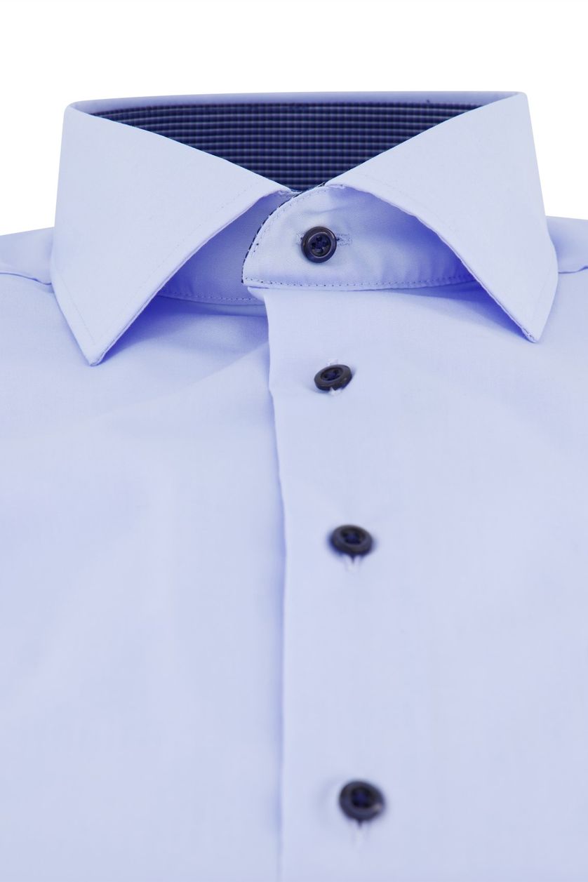 Eterna  Comfort Fit business overhemd lichtblauw effen katoen