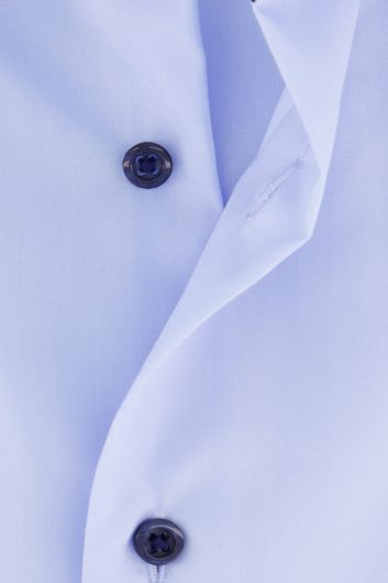 Eterna business overhemd wijde fit lichtblauw effen katoen