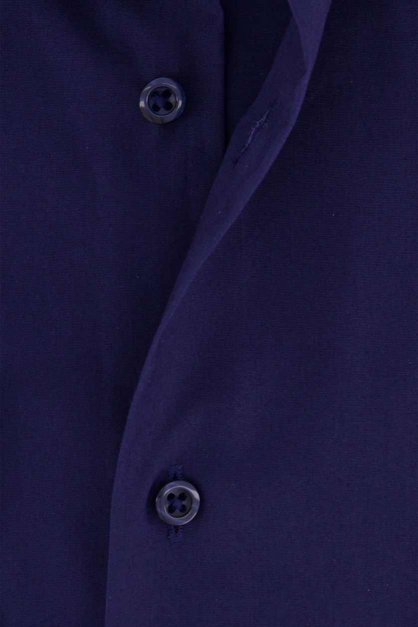 Eterna Modern Fit business overhemd donkerblauw effen katoen