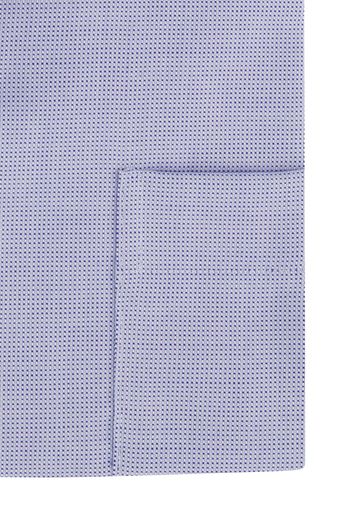 Eterna lichtblauw gemêleerd overhemd Comfort Fit katoen strijkvrij