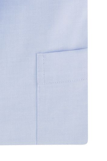 Eterna Comfort Fit overhemd lichtblauw katoen strijkvrij