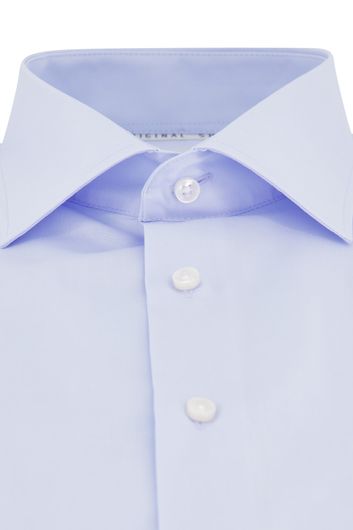 Eterna modern fit lichtblauw overhemd katoen korte mouw