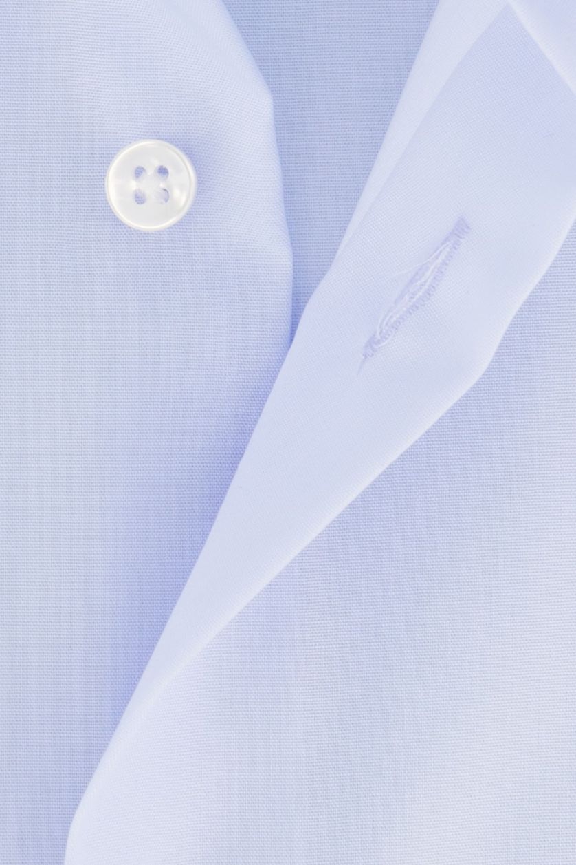 Katoenen Eterna overhemd korte mouw lichtblauw modern fit