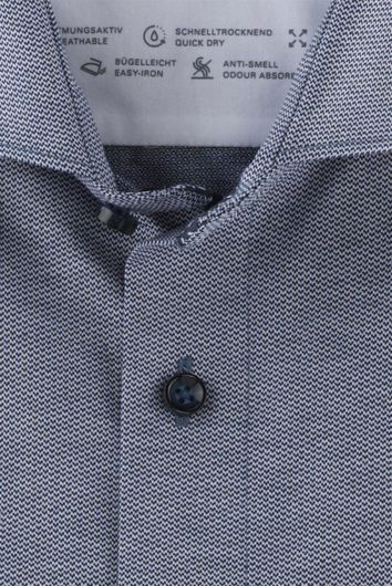 Olymp luxor 24/seven overhemd modern fit blauw katoen