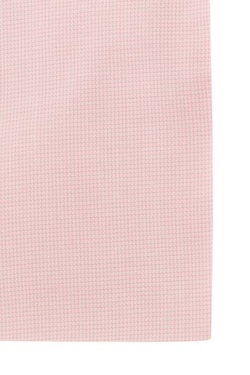 Olymp business overhemd normale fit roze geruit katoen