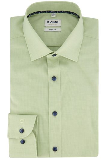 Olymp Level Five overhemd extra slim fit groen effen katoen
