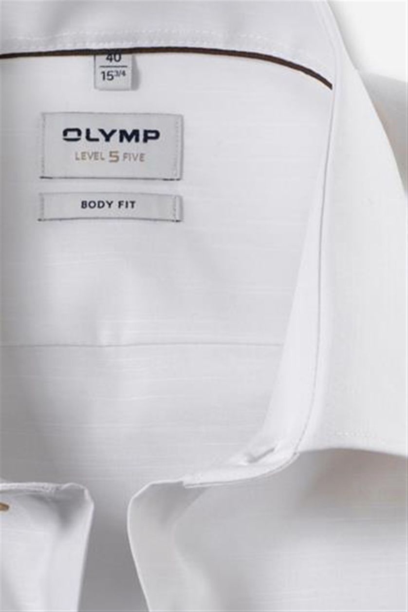 katoenen Olymp business overhemd normale fit wit