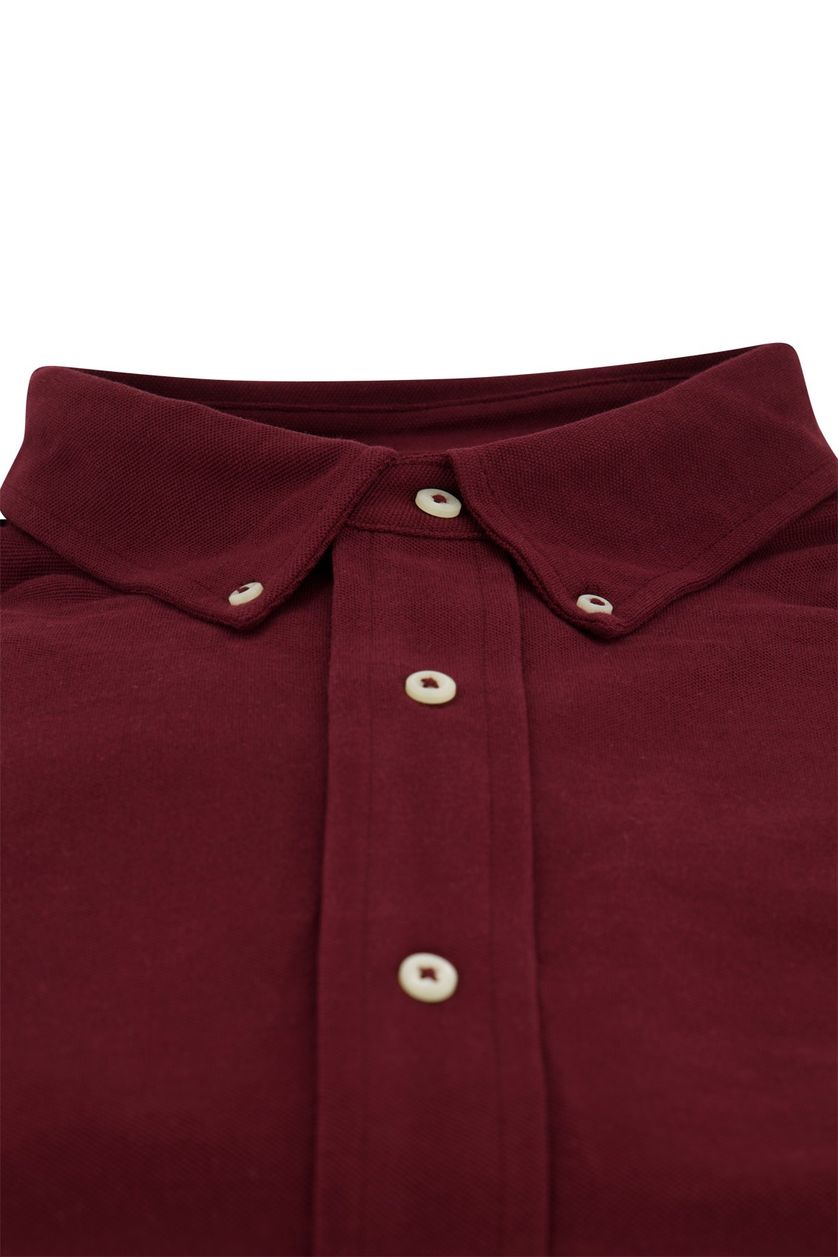 Polo Ralph Lauren casual overhemd bordeaux normale fit  katoen