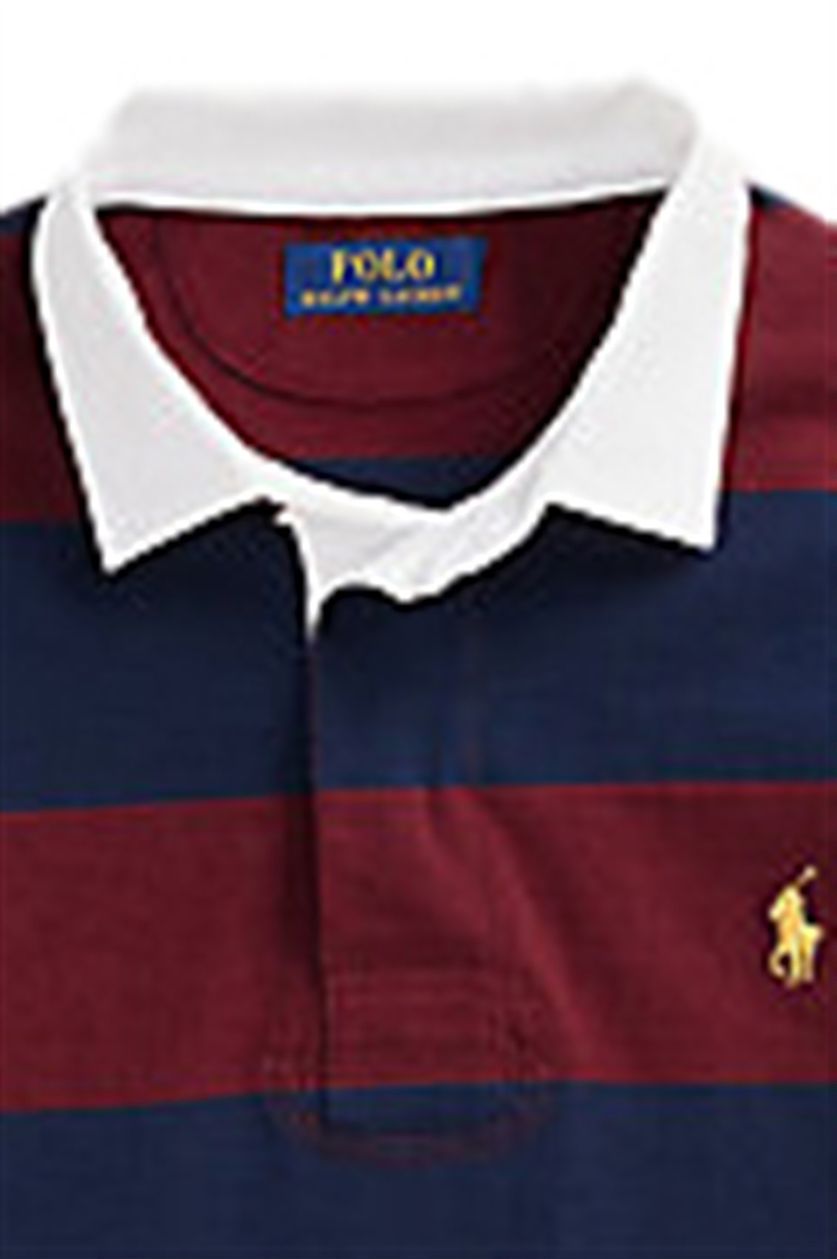 Polo Ralph Lauren polo Big & Tall normale fit donkerblauw rood gestreept katoen