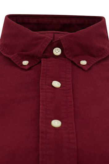 Rood Polo Ralph Lauren overhemd normale fit effen katoen