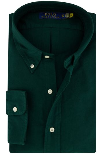 Polo Ralph Lauren casual overhemd normale fit groen effen katoen