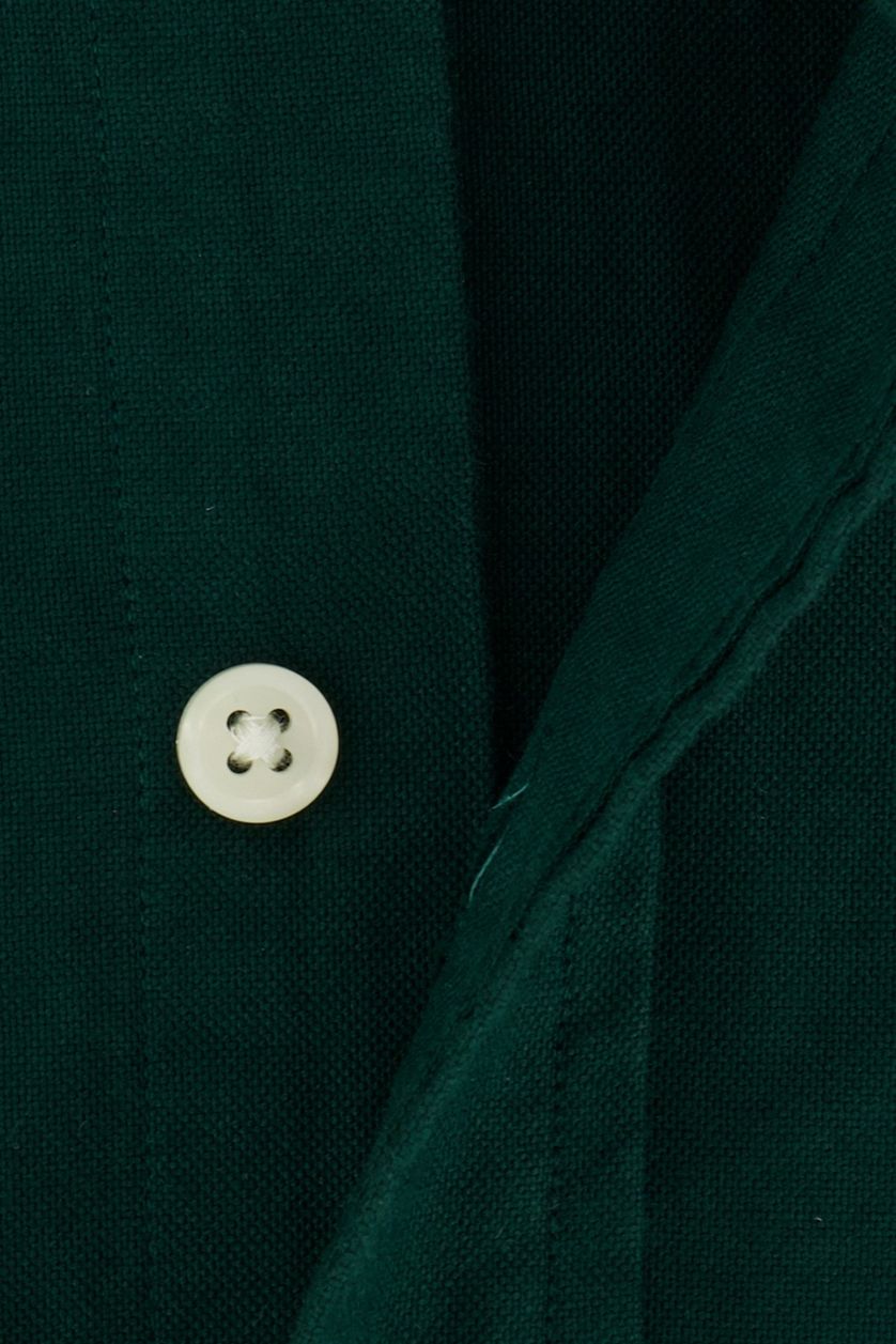 Polo Ralph Lauren casual overhemd normale fit groen effen katoen button-down boord