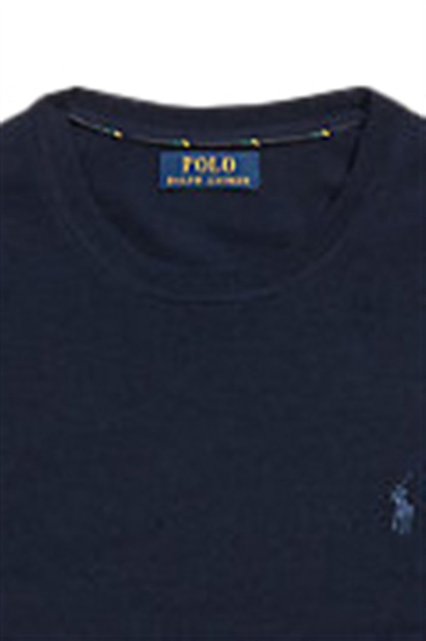 Polo Ralph Lauren trui Big & Tall ronde hals navy effen wol