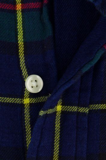 Polo Ralph Lauren casual overhemd normale fit donkerblauw geruit katoen