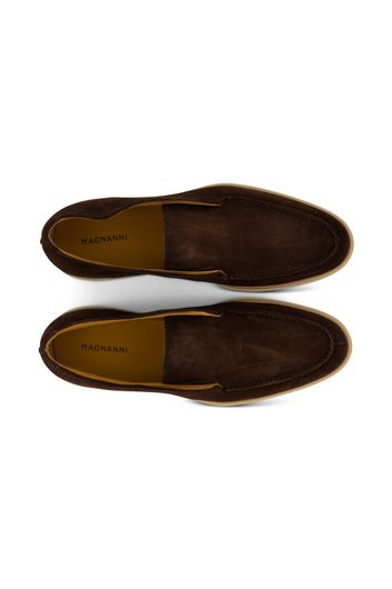 Magnanni nette schoenen bruin effen leer