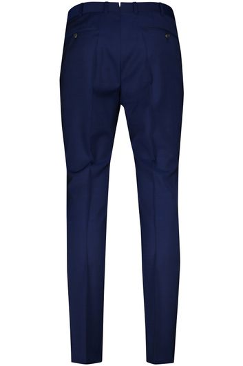 Dressler pantalon mix en match blauw effen virgin wol normale fit 