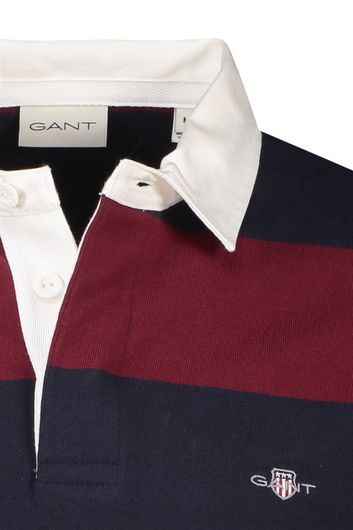 Katoenen Gant trui rood/blauw gestreept