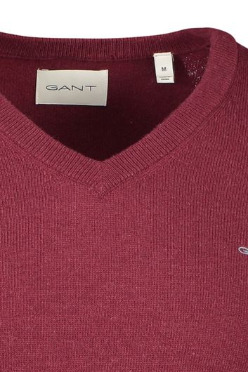 Gant trui rood v-hals normale fit