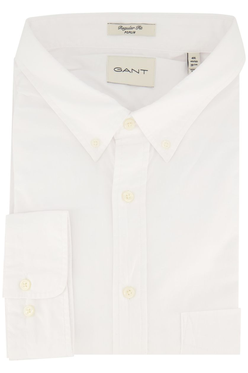 Overhemd Gant regular fit wit katoen