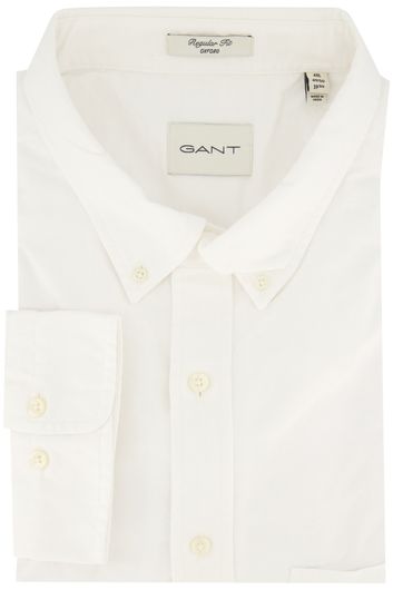 Gant overhemd regular fit wit katoen