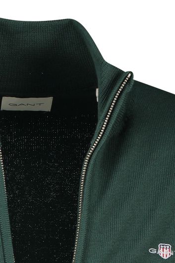 Gant vest groen katoen normale fit