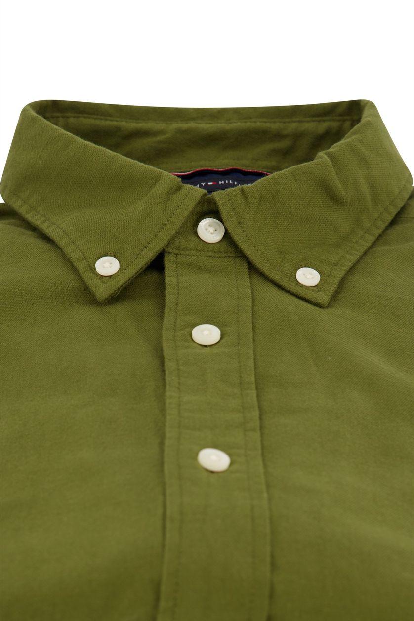 Tommy Hilfiger overhemd katoen regular fit groen