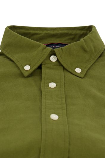Tommy Hilfiger overhemd regular fit groen katoen