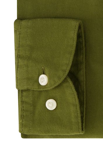 Tommy Hilfiger casual overhemd normale fit groen effen katoen