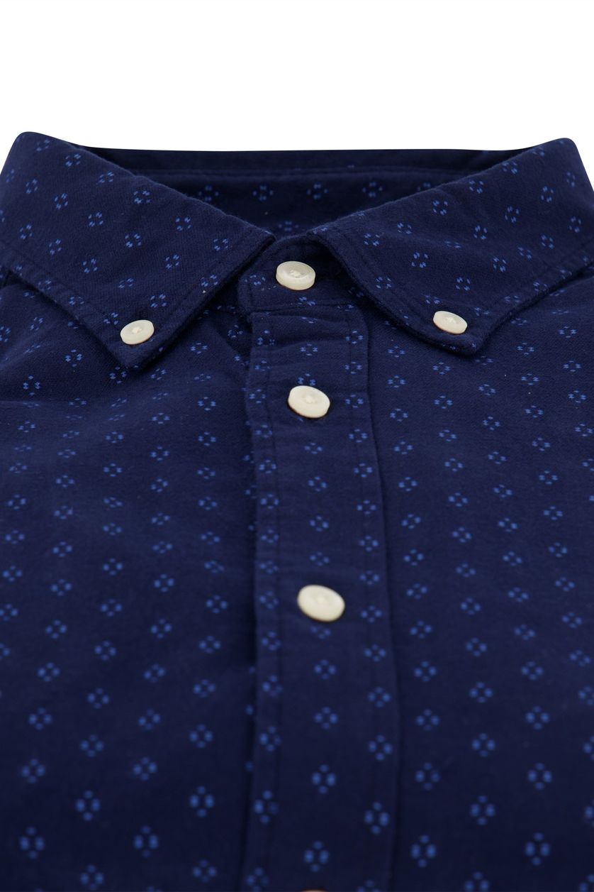 Tommy Hilfiger katoenen overhemd regular fit navy geprint