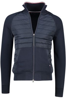 Tommy Hilfiger Tommy Hilfiger tussenjas donkerblauw effen rits normale fit 