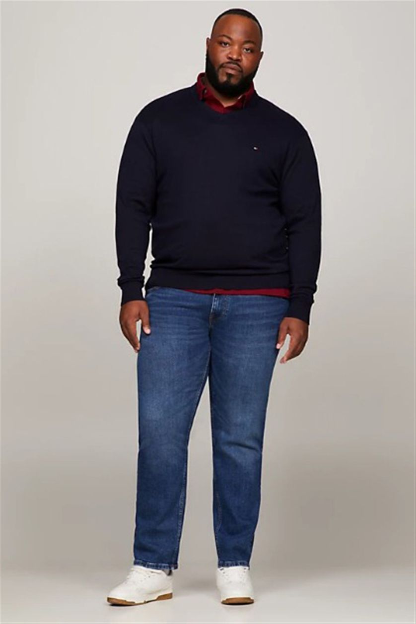 Tommy Hilfiger trui normale fit Big&Tall donkerblauw